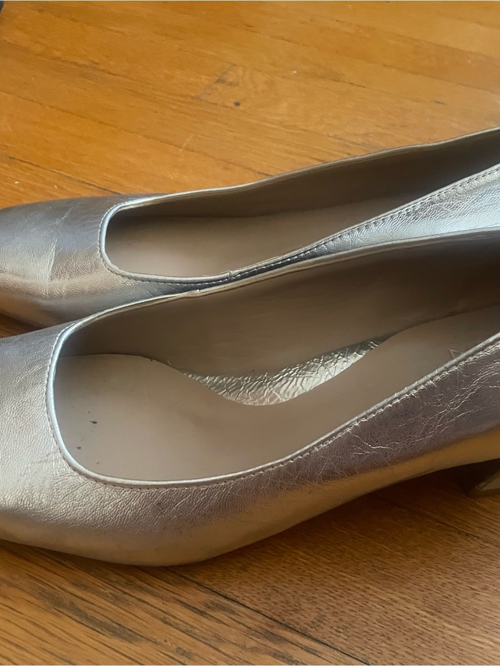 Naturalizer Jayla Silver Low Heel Pumps